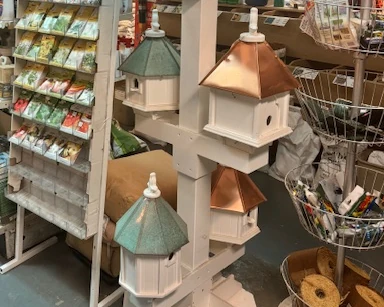 Outdoor bird houses for sale at Soviero's Garden Center