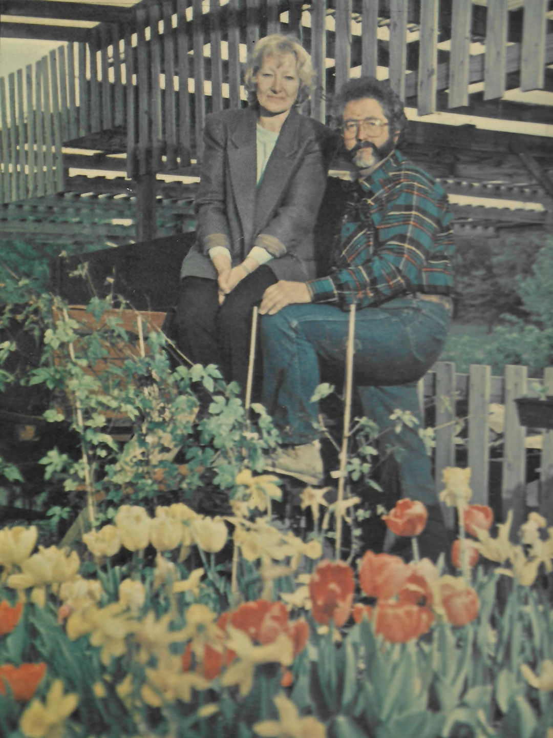 Vintage photo of Clem and Patricia Soviero, founders of High Point's Soviero's Garden Center in High Point NC.