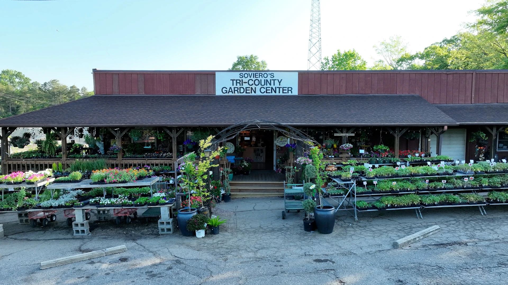 Soviero's Garden Center storefront in High Point NC supporting community gardening initiatives